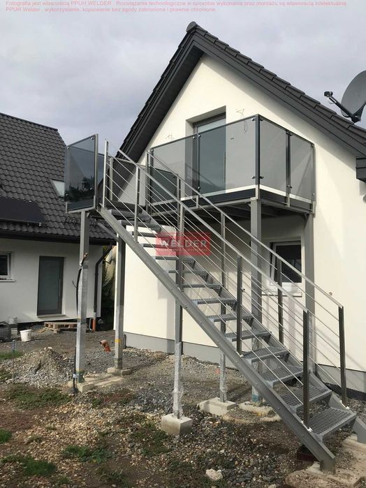 Balustrady nierdzewne Balustrada szklana Harfa Balkon francuski