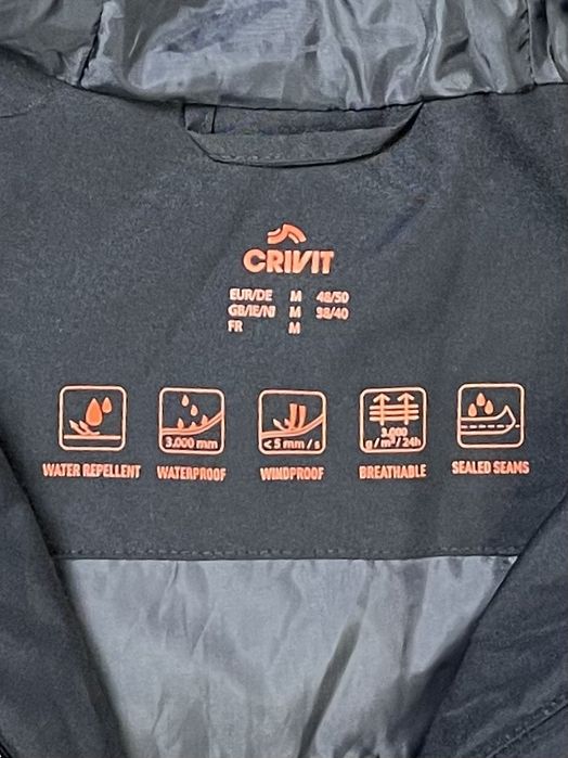 Crivit waterproof куртка горнолыжная M размер трекинговая черная
