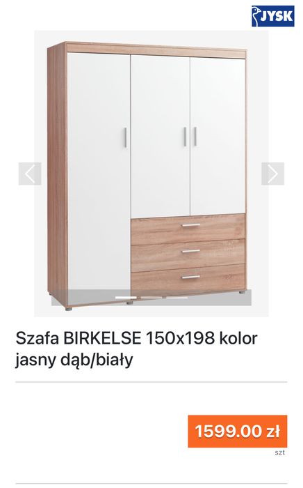 Szafa trzydrzwiowa JYSK