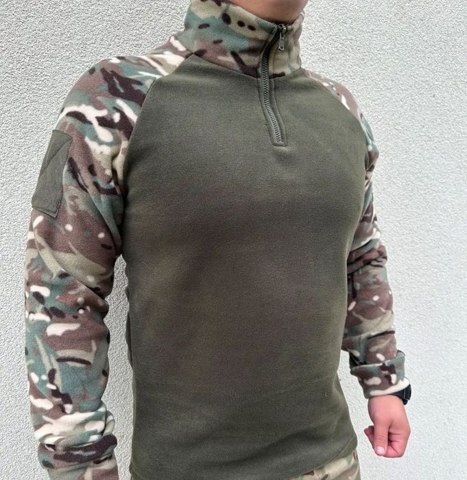 Флісова кофта мультикам олива фліска тактична чоловіча флисовая флиска