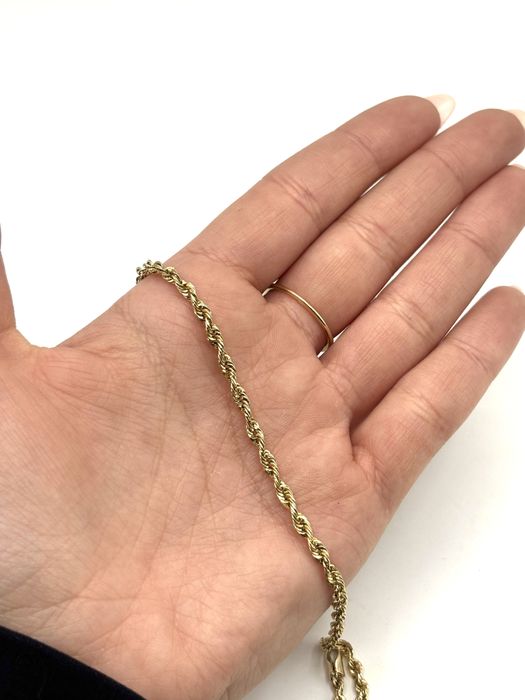 Złota bransoletka korda 14k
