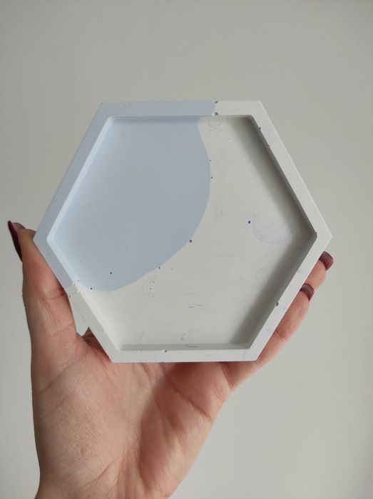 Podstawka z gipsu polimerowego - heksagon