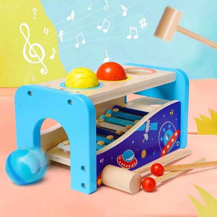 Instrument drewniany ksylofon cymbałki dla dzieci