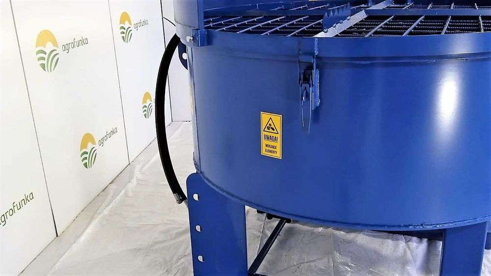 Mieszalnik betoniarka hydrauliczna okrągła 800L zgarniacz