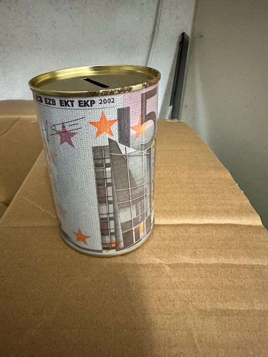 Mealheiro Metal estampas em euros