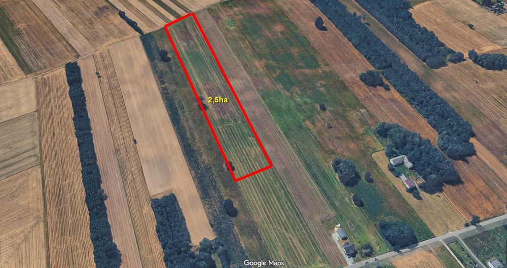 Sprzedam działka rolna miejscowość Wiewiórów Gmina Lgota Wielka 2,5ha pod uprawę rolną powiat radomszczański, oznaczenie RIVb RV szerokość 55m