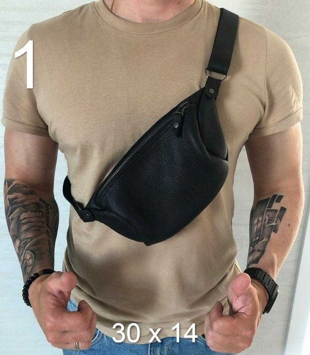 Бананка кожаная  ручная работа | женская, мужская  6| 2 вида