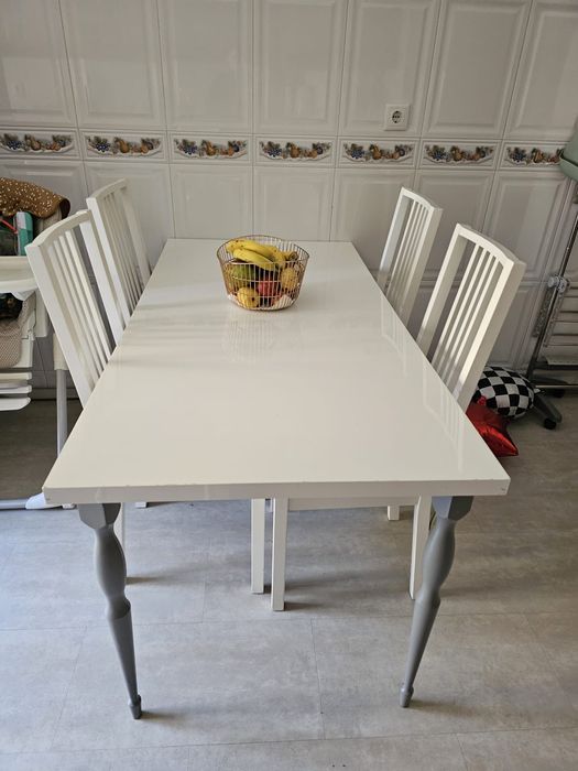 Mesa jantar IKEA + 4 cadeiras