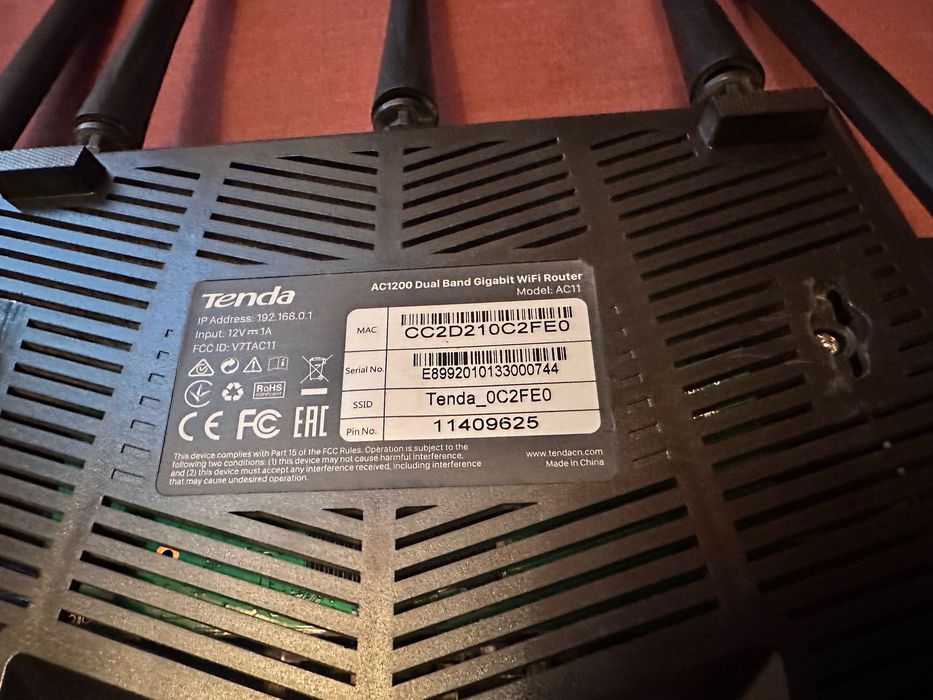 Router tenda ac11 dwa zakresy