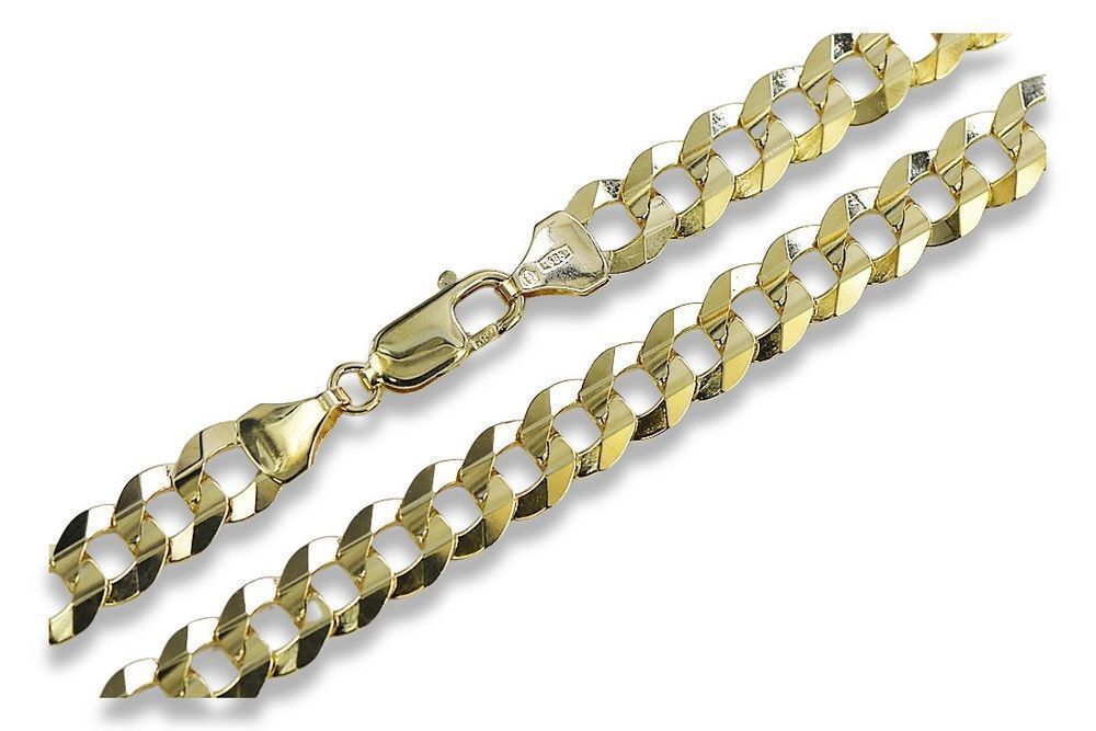 Złoty łańcuszek 14k 585 włoski Pancerka Excellent diament cc099y 6,5mm