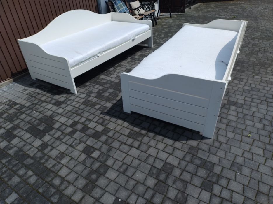 Łóżko drewniane 90x200 kompletne z materacem