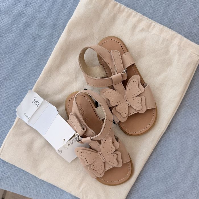 Босоніжки Zara barefoot 25 розмір натуральна шкіра