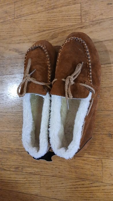 Жіночі капці-мокасини з хутряною підкладкою