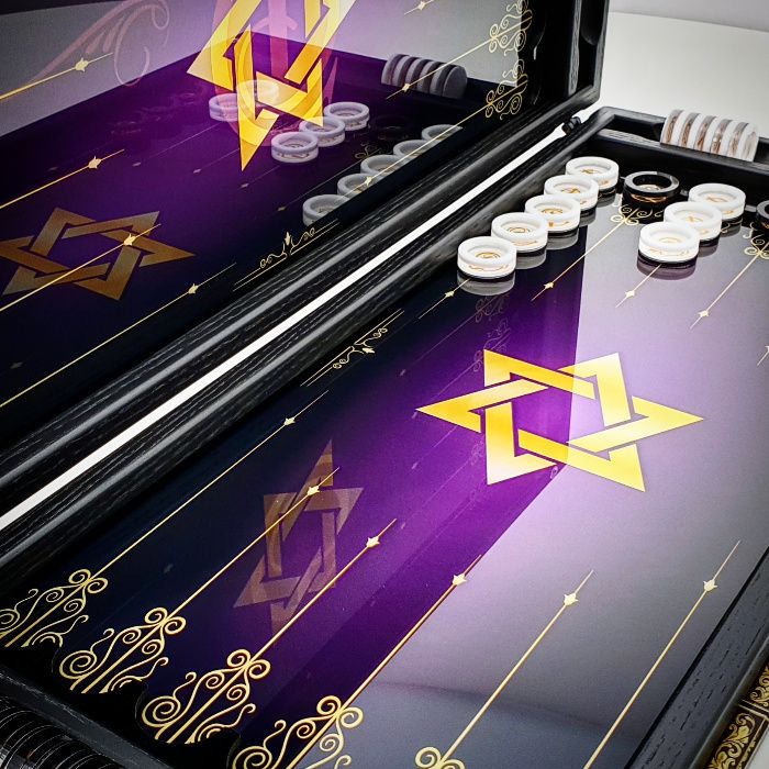 Нарды Еврейские из стекла. Звезда Маген Давида. Нарди на замовлення