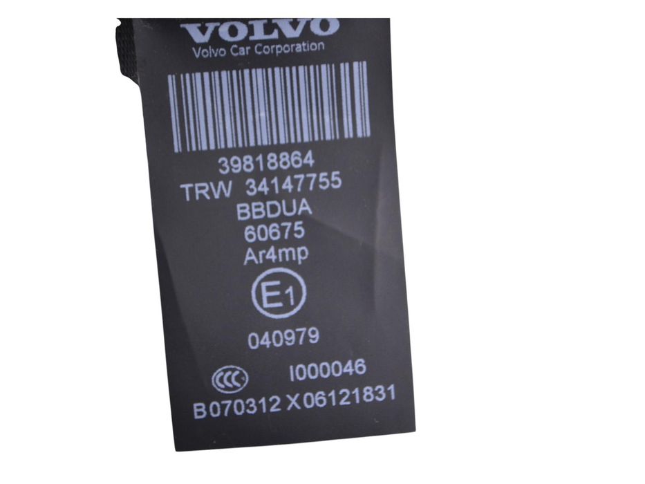 Ремінь безпеки задній правий VOLVO XC60 2008-2013 39818864