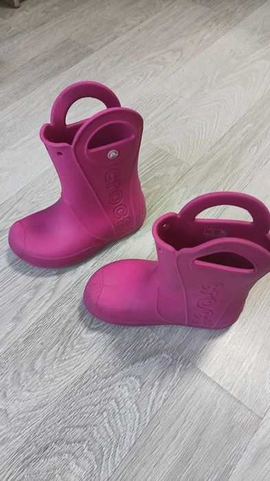 Продам дитячі гумові чоботи Crocs рожеві 30 розмір