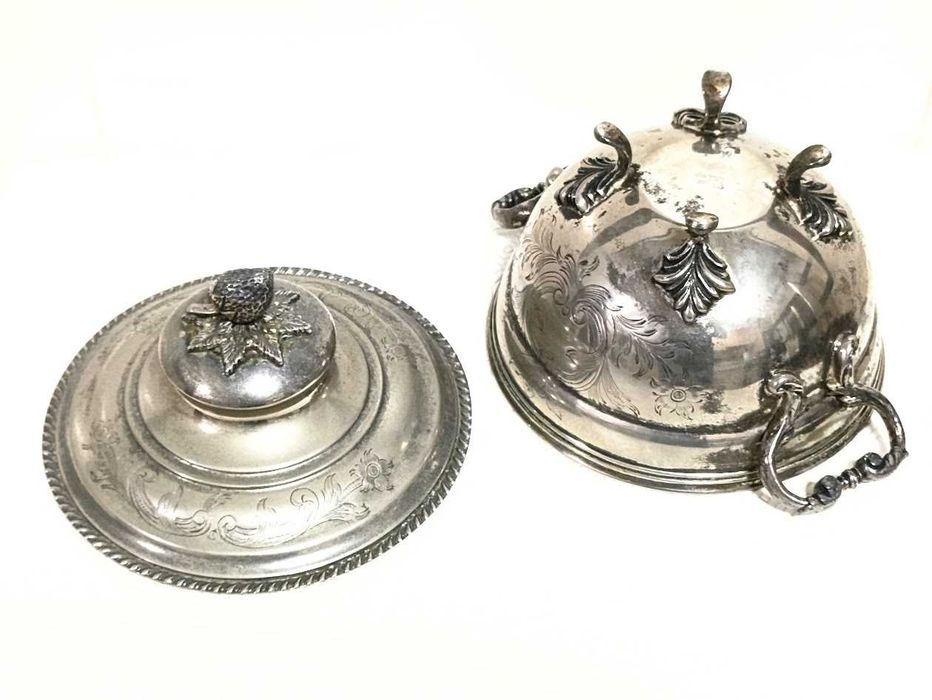 Taça antiga em casquinha de prata
