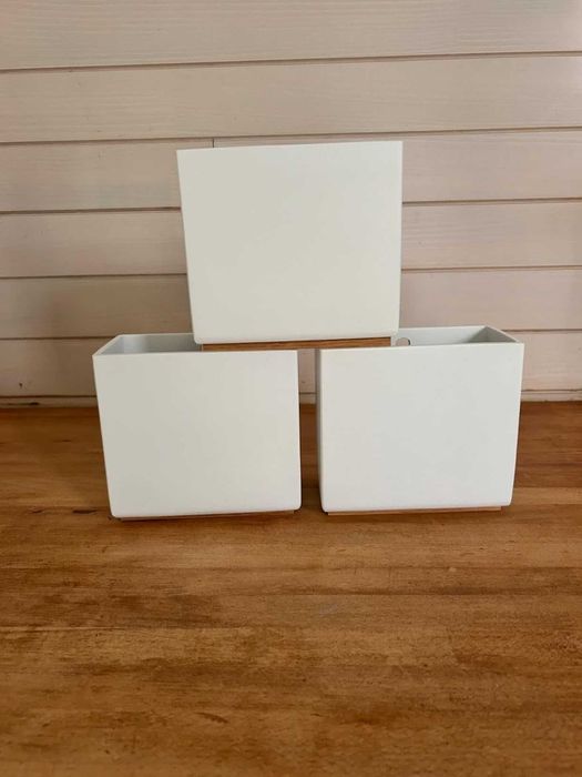 Zestaw 3 wiszących doniczek doniczki na kwiaty rośliny kwietniki