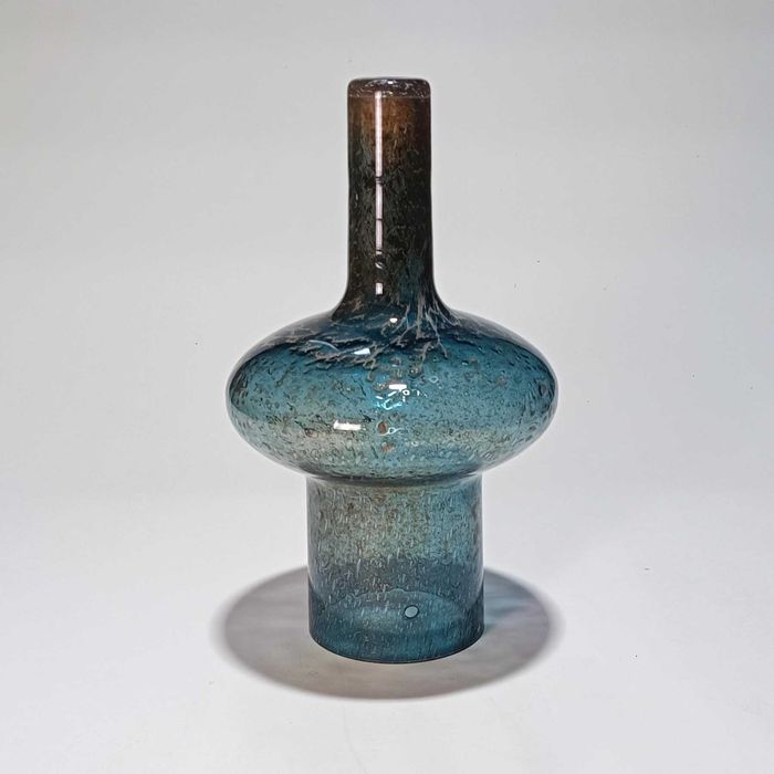 Base para Candeeiro de mesa em vidro Volkano Azul Marinho