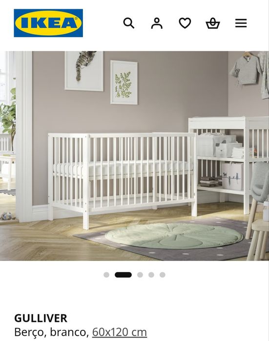 Berço Gulliver branco 60x120