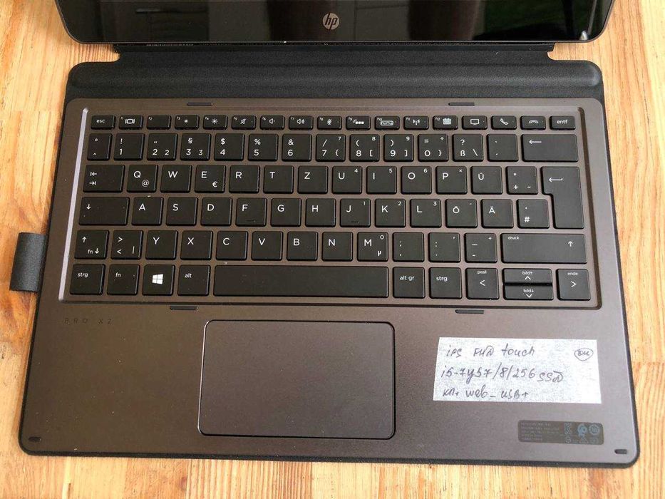 Ноутбук HP Pro x2 612 G2 i5-7Y57 8 GB/256 GB 12" FHD IPS Touch — 19 шт, гарантія 6міс, наложка, самовивіз, розстрочка