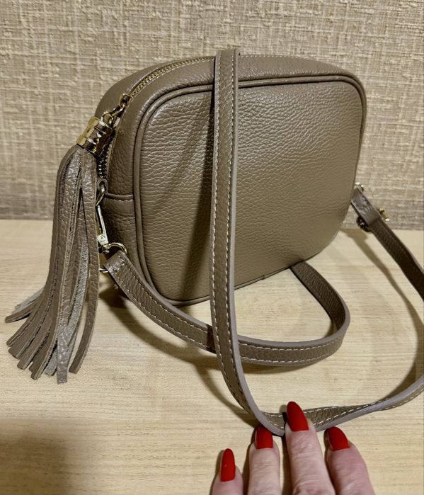 Сумочка кросс-боди, натуральная кожа, Италия