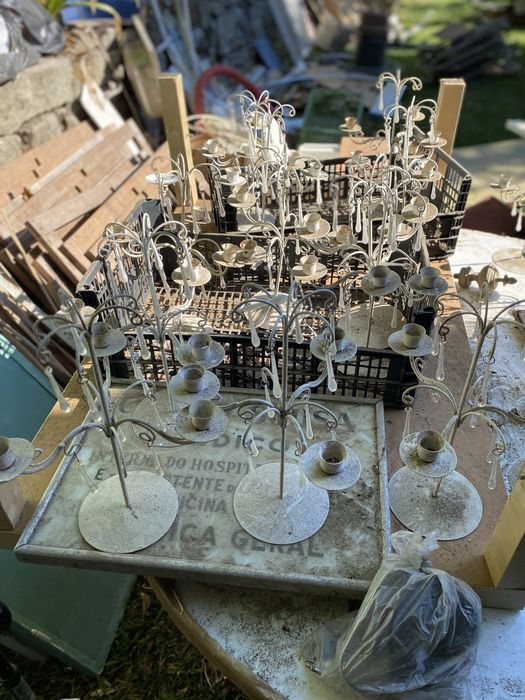 20 castiçais ferro 3 braços