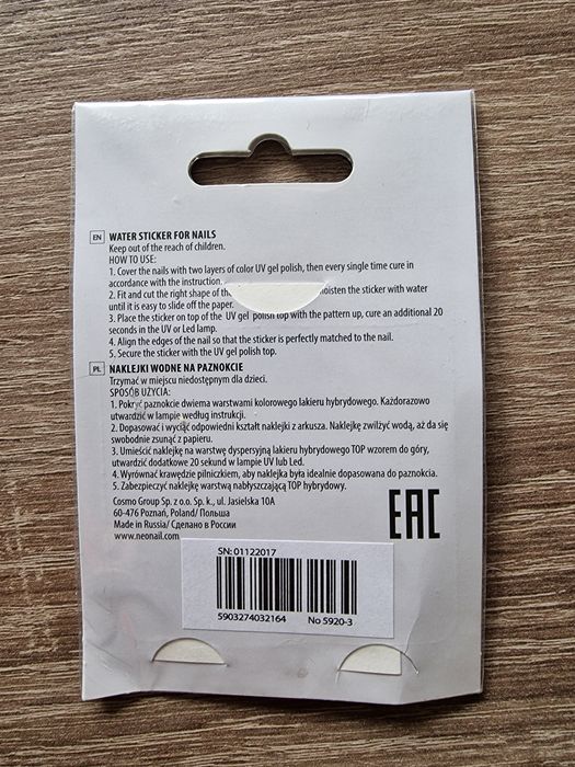 Naklejki na paznokcie NeoNail
