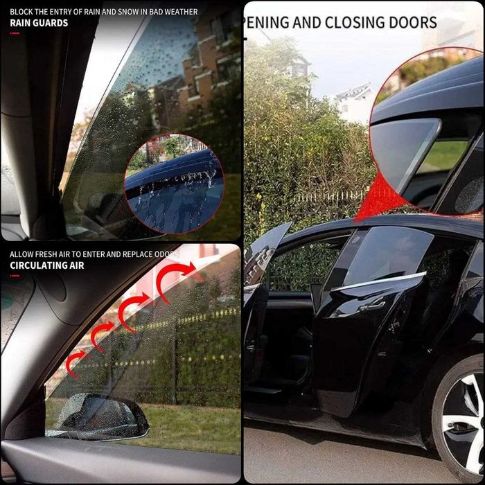 Дефлектори на окна Вітровики на вікна TESLA Model Y Model 3 Модель У 3