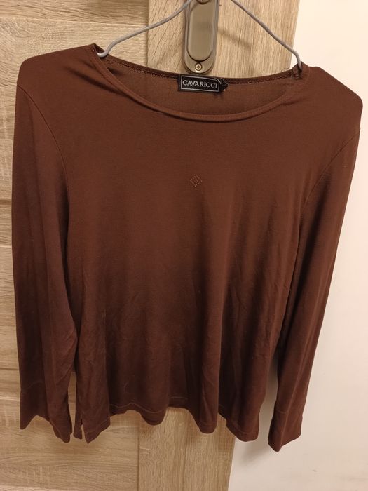 Damska brązowa bluzka koszulka