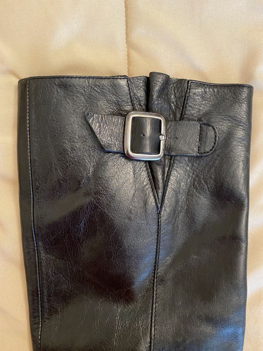 Botas em pele pretas, 38, nunca usadas