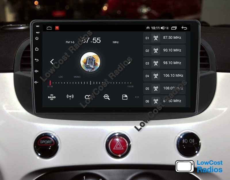 Auto Rádio GPS FIAT 500 - 9" (Desde 2007 a 2015) • ABARTH • Android 15 | CARPLAY • ANDROID AUTO