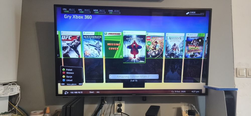 Xbox 360 slim e 500gb po spa dwa pady abadvatarhdd