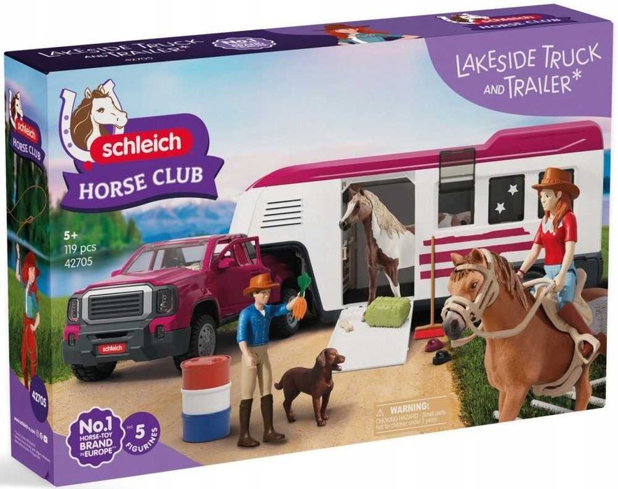 Schleich 42705 Pickup Lakeside z przyczepą NOWY zestaw mieszany