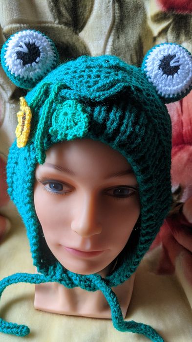 Шапка-жабка. Спицами