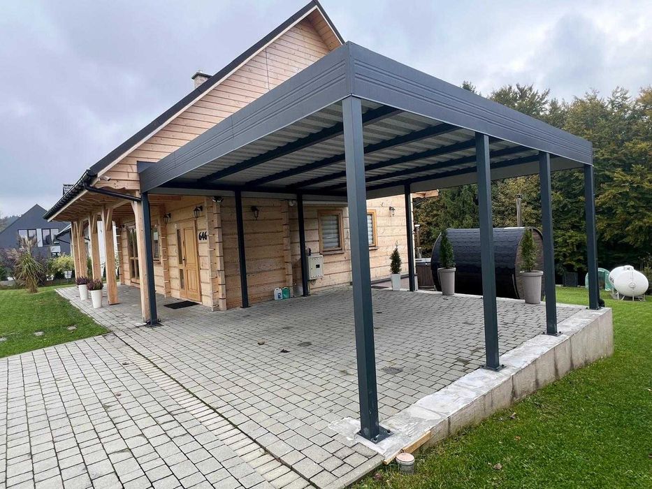 Metalowy carport wiata garażowa zadaszenie na wymiar