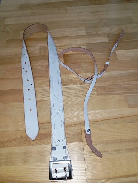 Biały pas oficerski MO Policja Milicja drogówka koalicyjka żandarmeria