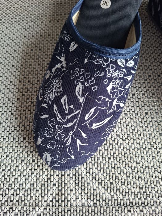 Ręcznie robione pantofle damskie z bawełny