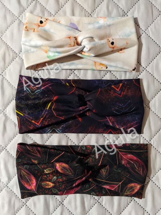 Nowa szeroka, przeplatana opaska