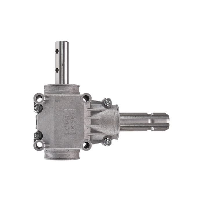 Przekładnia kątowa rozsiewacza nawozu EXP-80 1:1 rozstaw otworów 80 mm