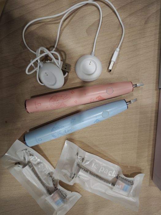 Oclean kids 2 sztuki szczoteczka soniczna różowa i niebieska