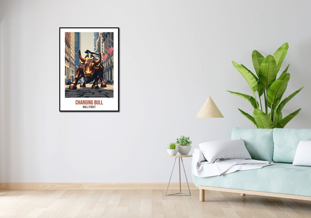 Plakat 64x90cm Charging Bull