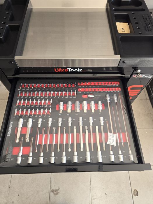 Kit par oficina carrinho de 7 gavetas completas e macaco de 4 toneladas e preguiças