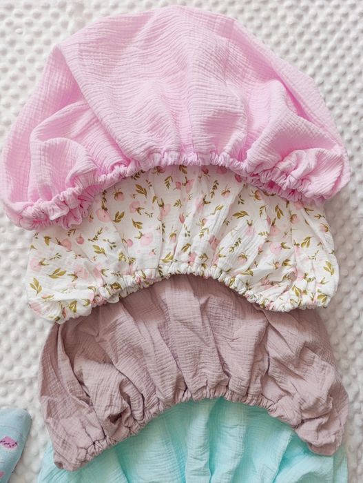 Муслінове простирадло  на гумці наматрасник бавовняний у візочок люльк