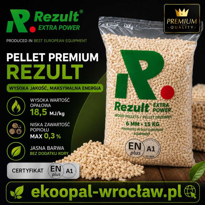 Pellet Rezult Jasny A1 EnPlus TOP Jakość