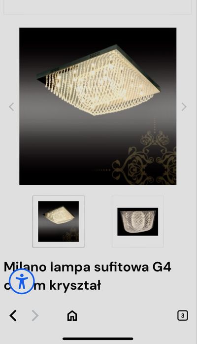 Lampa sufitowa milano