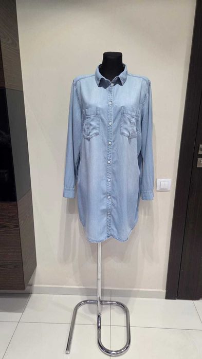 Długa koszula / sukienka jeansowa H&M r. L