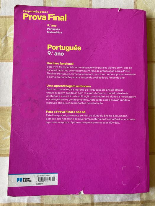 Preparacao para a prova final Portugues 9 ano