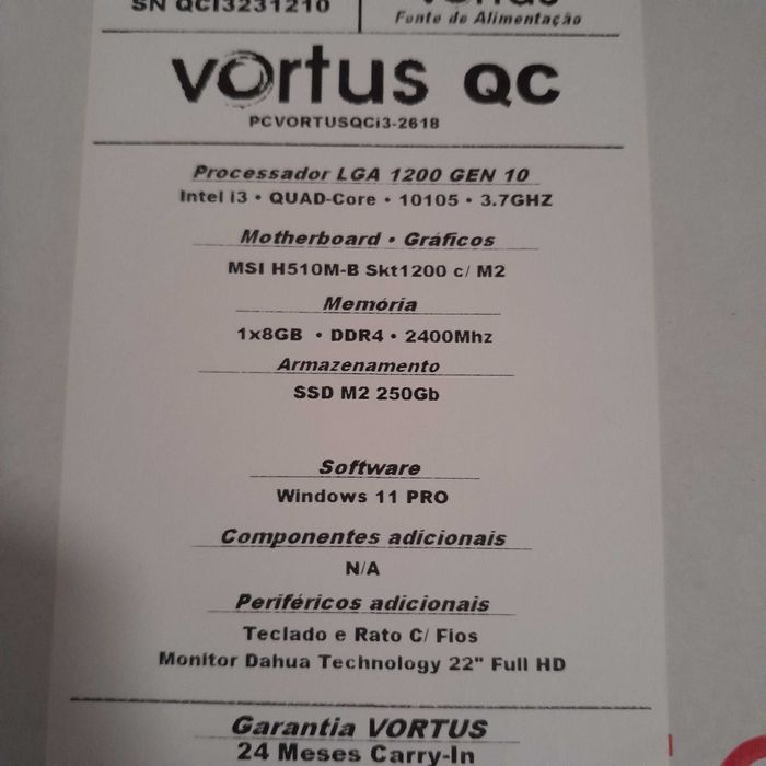 New PC + Keyboard + Mouse + Monitor for Small Business or Home Use. Brand New.64751136058241121