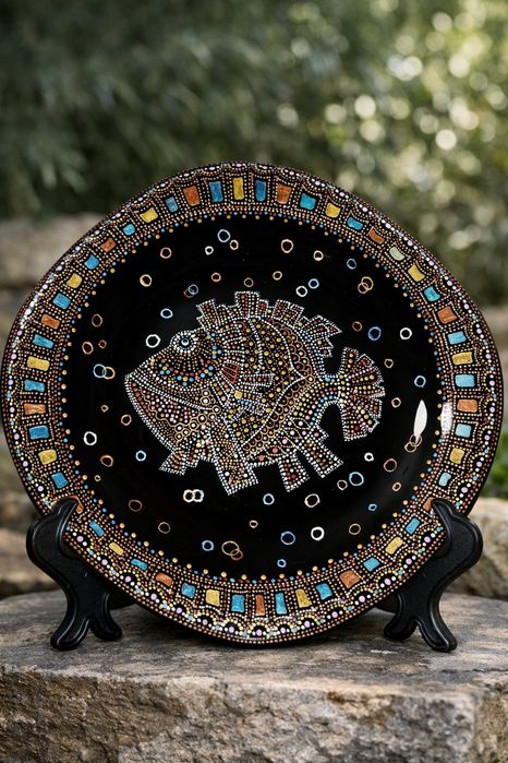 Сувенірна тарілка Риба ручний розпис